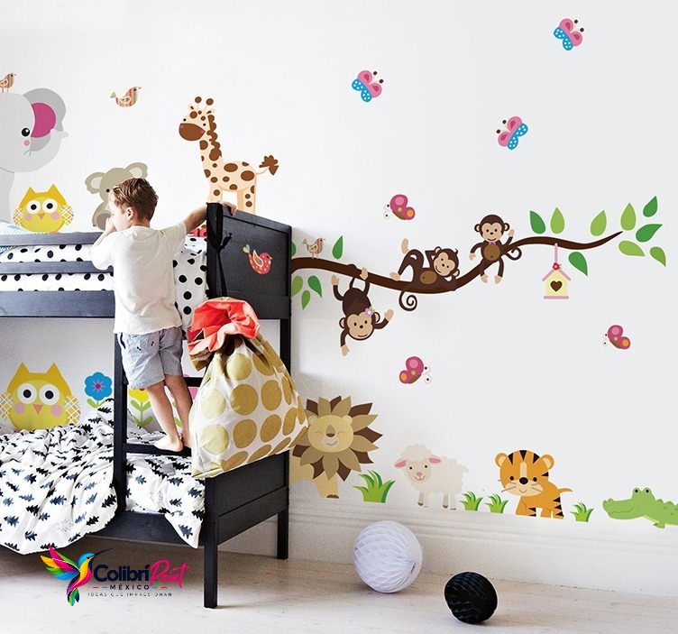 VINILO DECORATIVO JUNGLA KAWAII